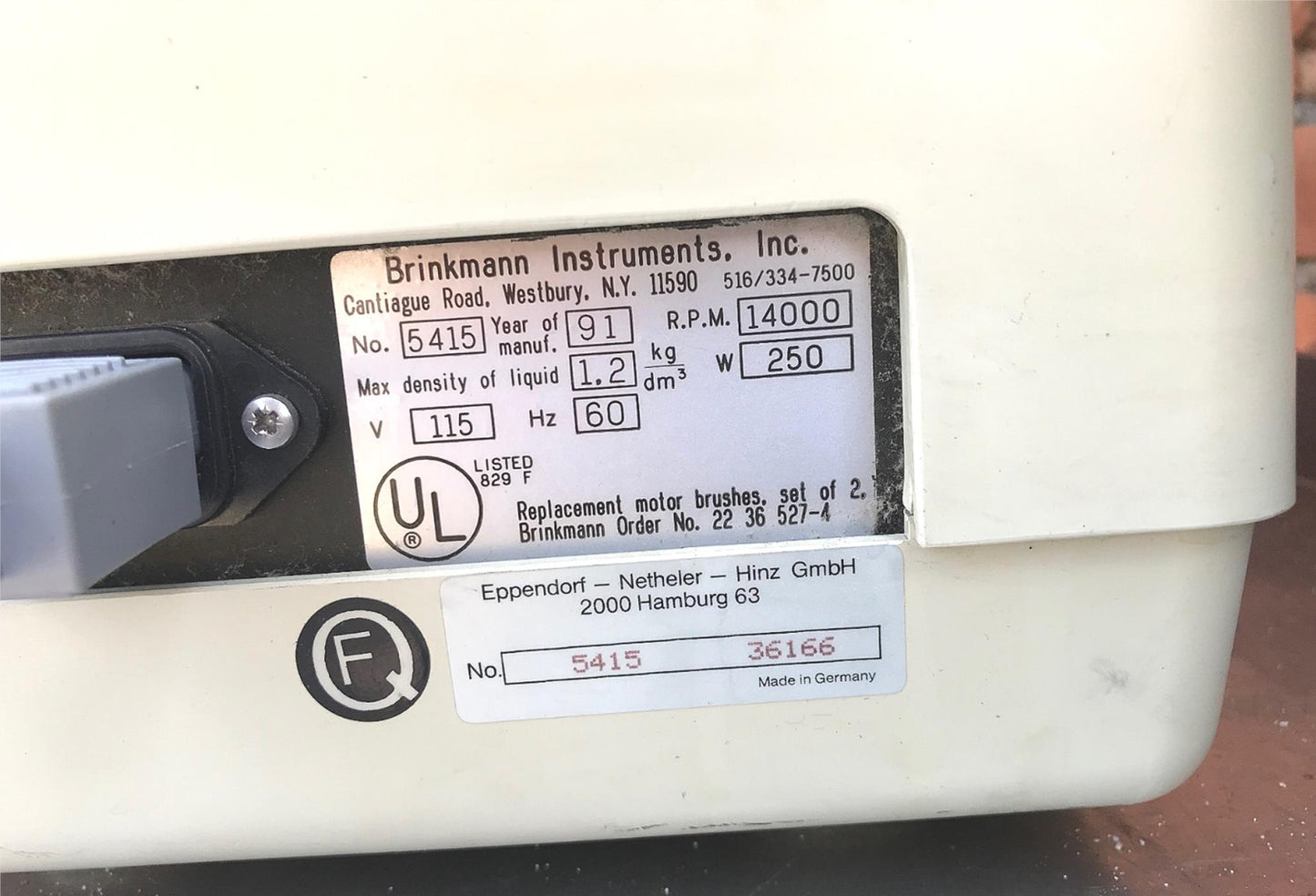 EPPENDORF 5415C with ROTOR 90 Day WARRANTY WATCH VIDEO FREE SHIPPING