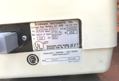 EPPENDORF 5415C with ROTOR 90 Day WARRANTY WATCH VIDEO FREE SHIPPING