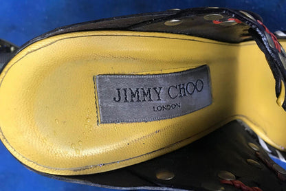 RARE VINTAGE JIMMY CHOO SANDAL 38 1/2 US 8 1/2 FREE SHIP