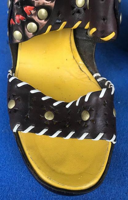 RARE VINTAGE JIMMY CHOO SANDAL 38 1/2 US 8 1/2 FREE SHIP