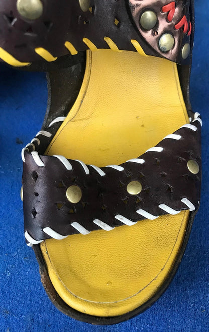 RARE VINTAGE JIMMY CHOO SANDAL 38 1/2 US 8 1/2 FREE SHIP