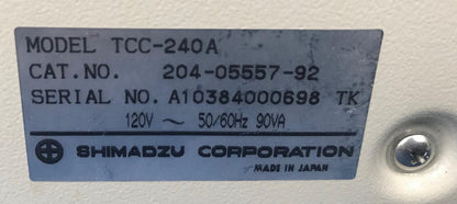 SHIMADZU TCC-240A THERMOELECTRIC TEMPERATURE CONTROLLER for CELL HOLDER FREESHIP