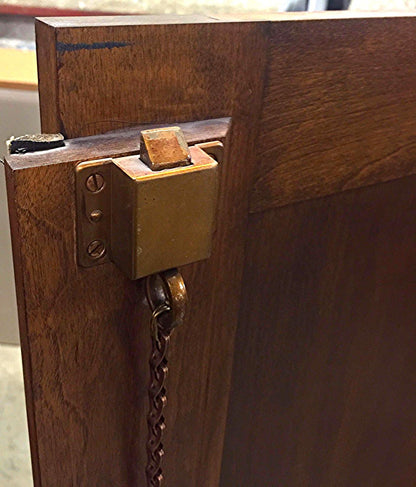 Vintage RARE SOLID OAK MAP FILE w DOORS BRASS FIXTURES 32 DEEP x 42 WID x 58 HI