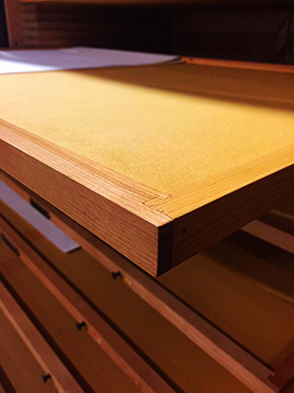 Vintage RARE SOLID OAK MAP FILE w DOORS BRASS FIXTURES 32 DEEP x 42 WID x 58 HI