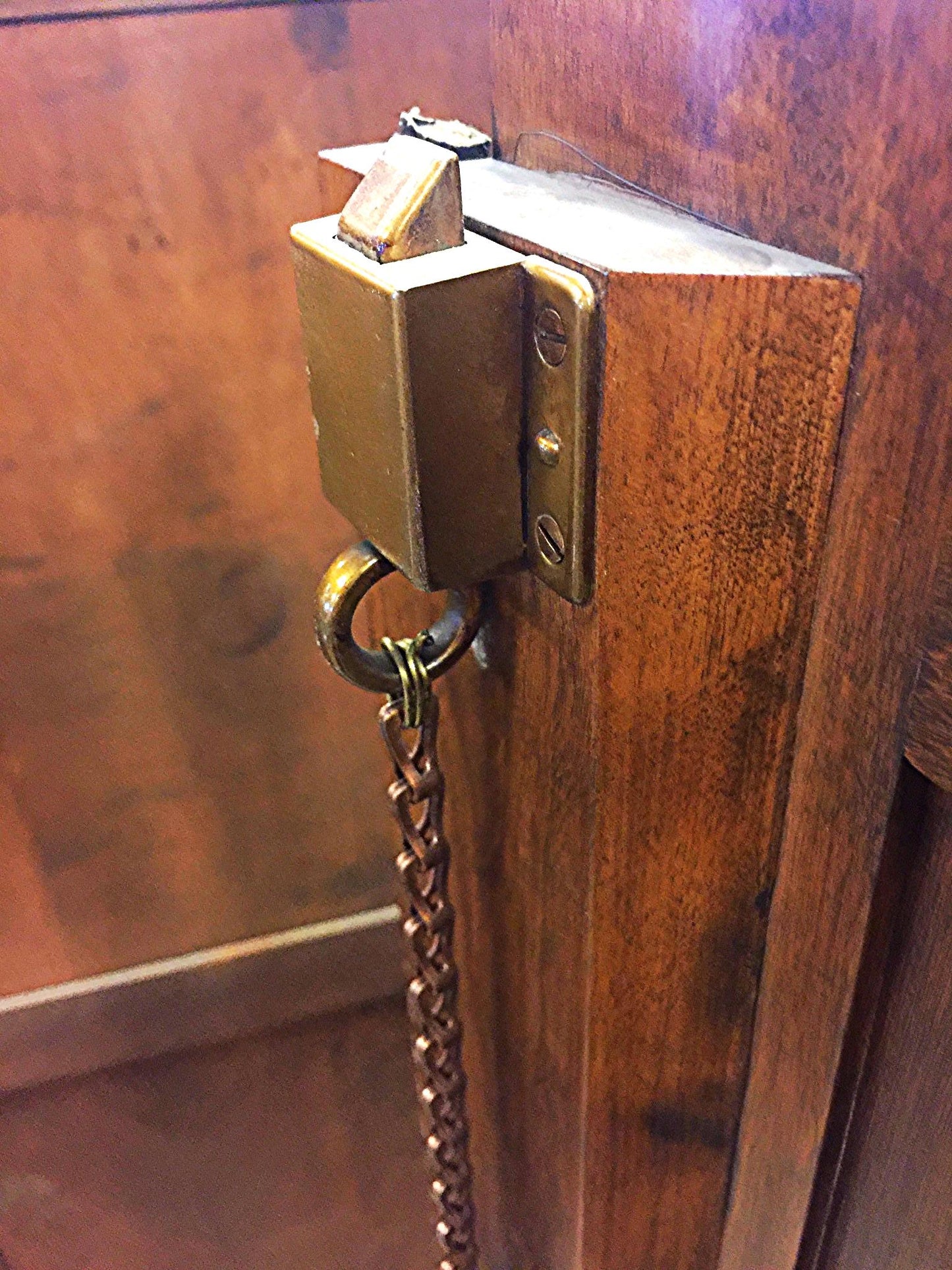 Vintage RARE SOLID OAK MAP FILE w DOORS BRASS FIXTURES 32 DEEP x 42 WID x 58 HI