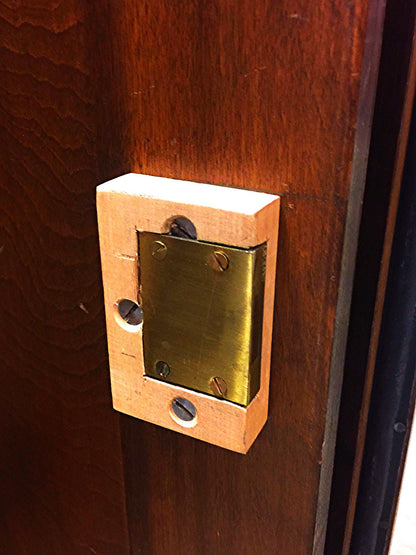 Vintage RARE SOLID OAK MAP FILE w DOORS BRASS FIXTURES 32 DEEP x 42 WID x 58 HI