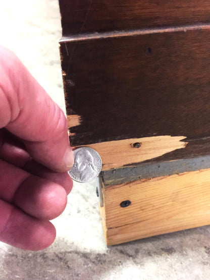 Vintage RARE SOLID OAK MAP FILE w DOORS BRASS FIXTURES 32 DEEP x 42 WID x 58 HI