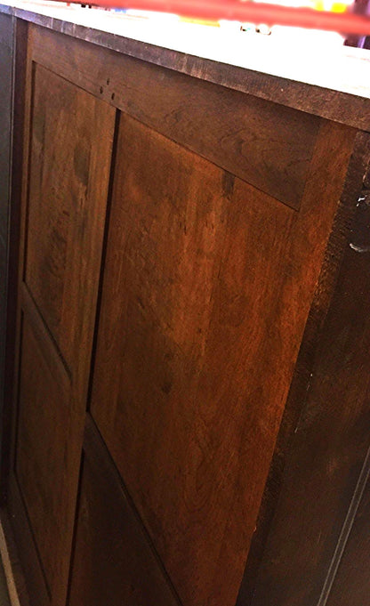 Vintage RARE SOLID OAK MAP FILE w DOORS BRASS FIXTURES 32 DEEP x 42 WID x 58 HI