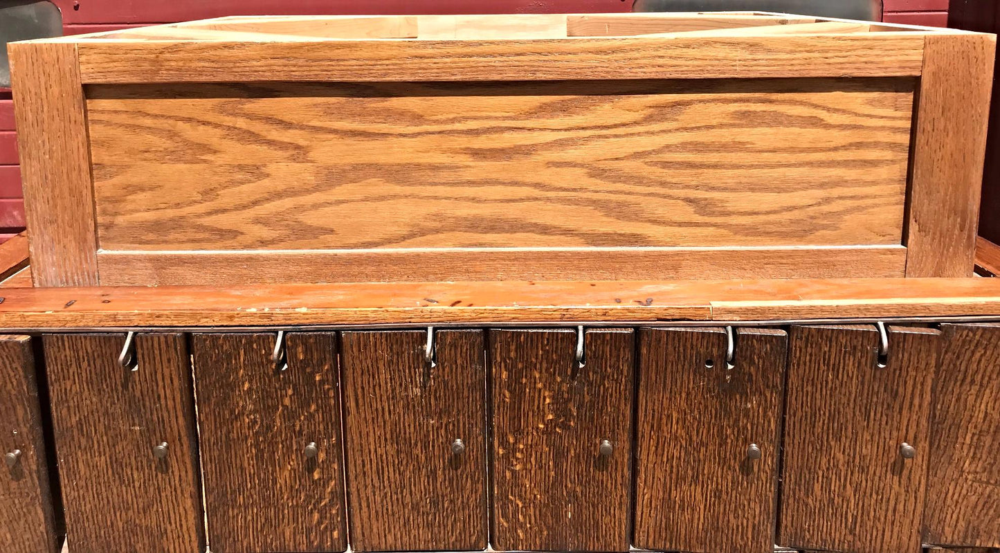 RARE 1940s VINTAGE OAK 88 CUBICLE MAILBOX 53Hx45Wx36D WineCabinet wBASE FREESHIP
