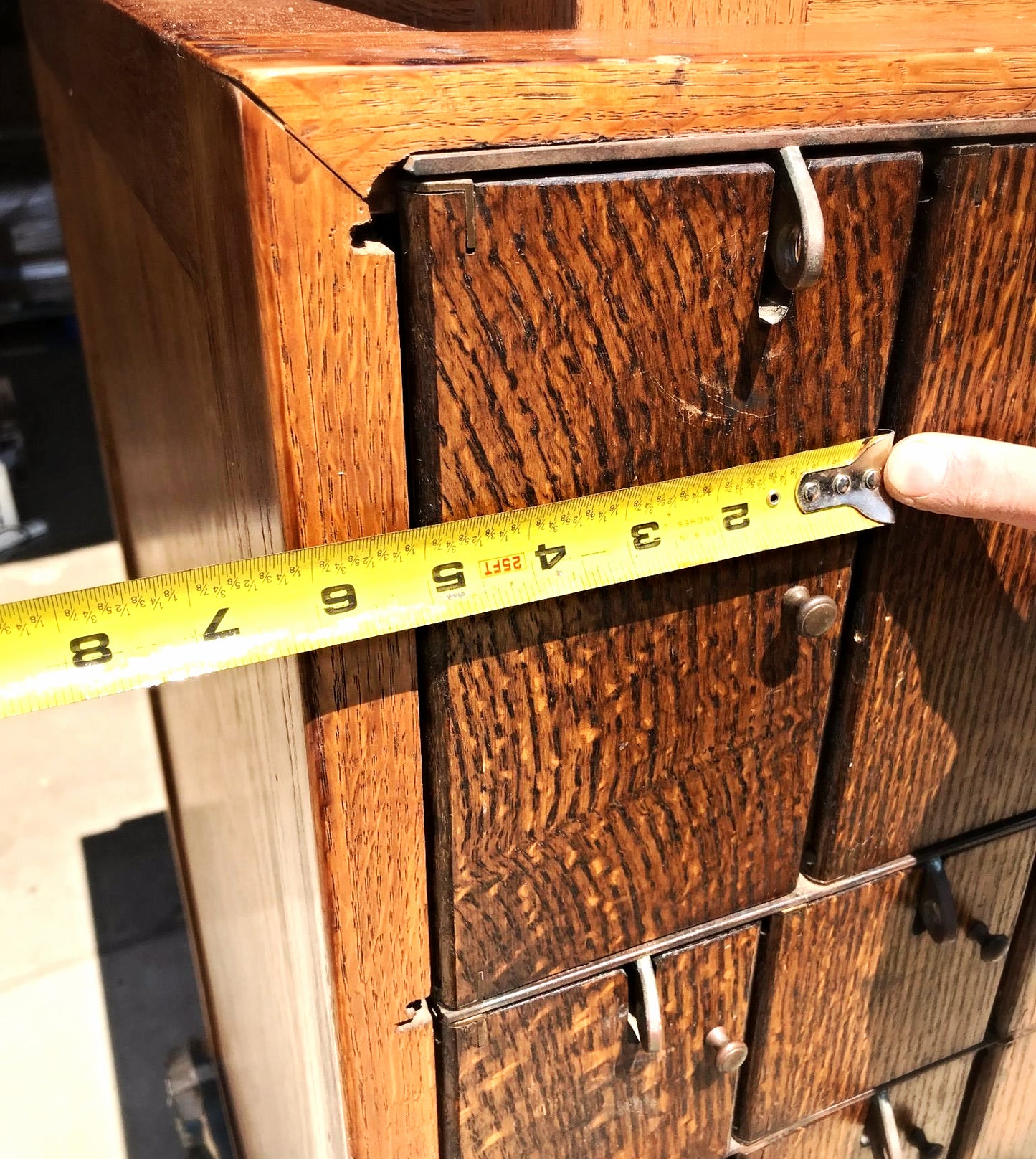 RARE 1940s VINTAGE OAK 88 CUBICLE MAILBOX 53Hx45Wx36D WineCabinet wBASE FREESHIP