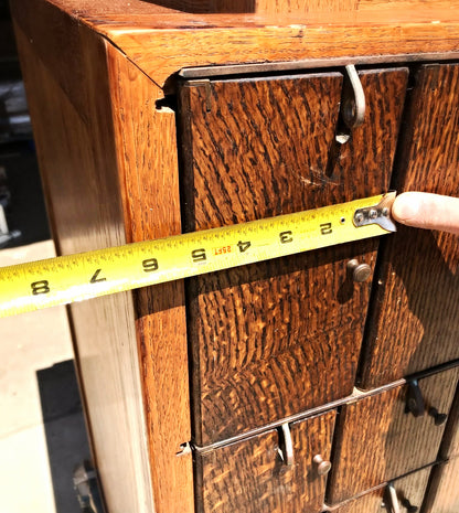 RARE 1940s VINTAGE OAK 88 CUBICLE MAILBOX 53Hx45Wx36D WineCabinet wBASE FREESHIP