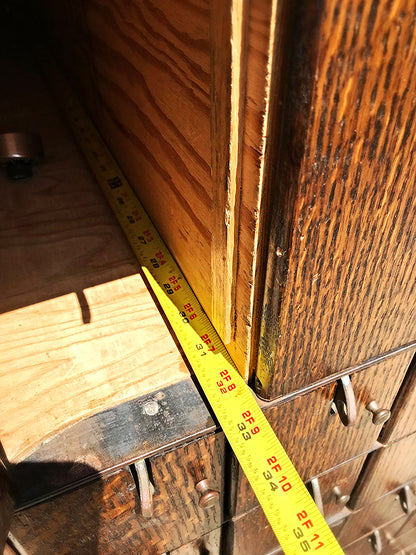 RARE 1940s VINTAGE OAK 88 CUBICLE MAILBOX 53Hx45Wx36D WineCabinet wBASE FREESHIP