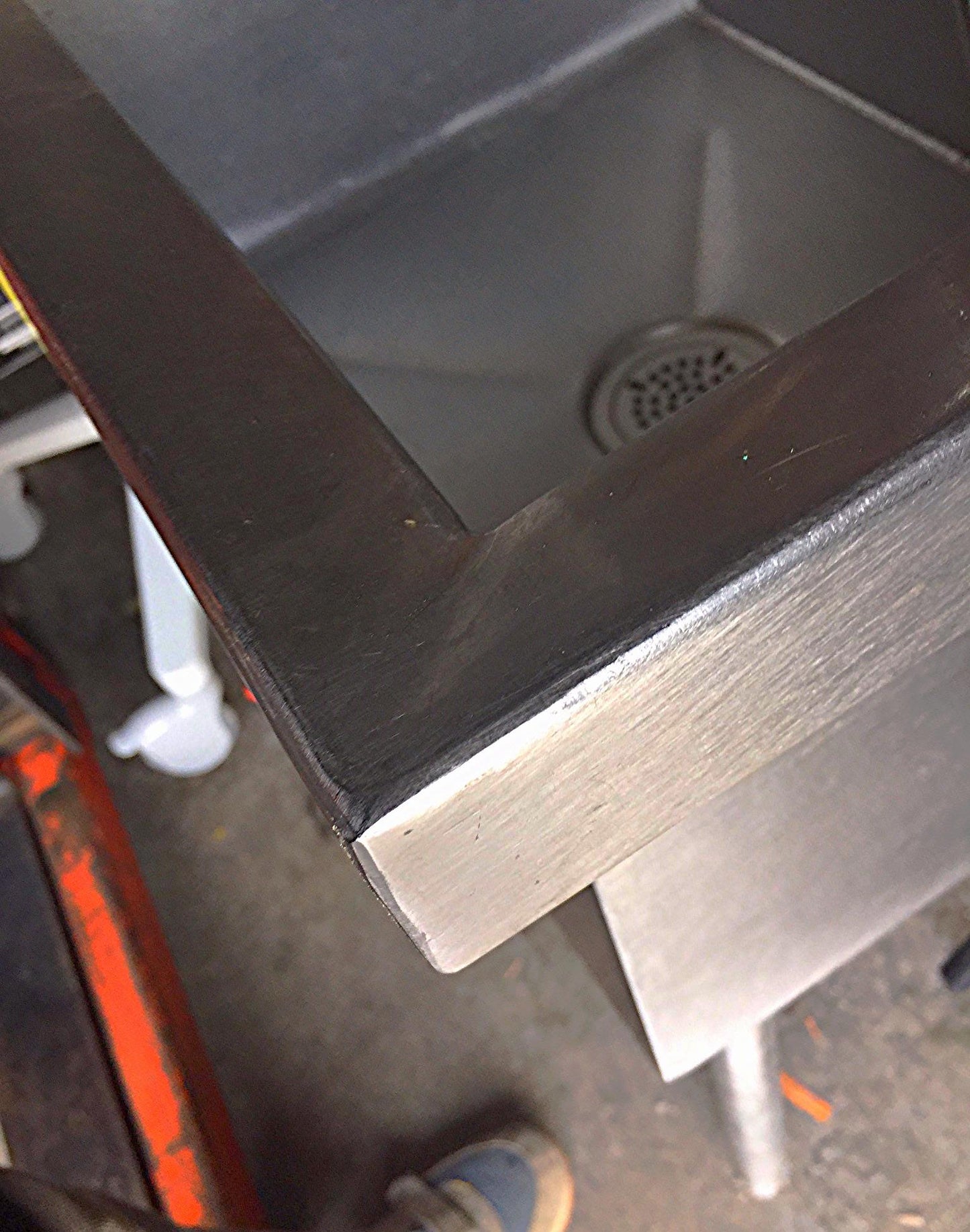 ELKAY 3 BOWL WASH RINSE SANITIZE STEEL COMMERCIALSINK 57w X 27.5d X 36"h FAUCET