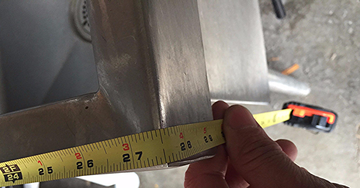 ELKAY 3 BOWL WASH RINSE SANITIZE STEEL COMMERCIALSINK 57w X 27.5d X 36"h FAUCET