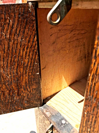 RARE 1940s VINTAGE OAK 88 CUBICLE MAILBOX 53Hx45Wx36D WineCabinet wBASE FREESHIP