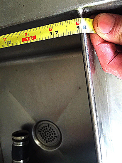 ELKAY 3 BOWL WASH RINSE SANITIZE STEEL COMMERCIALSINK 57w X 27.5d X 36"h FAUCET