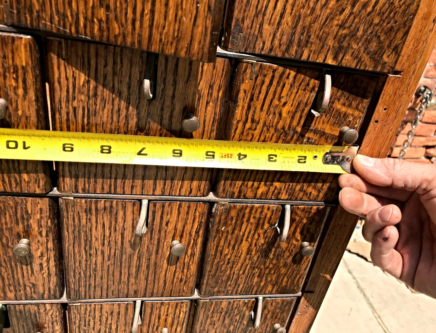 RARE 1940s VINTAGE OAK 88 CUBICLE MAILBOX 53Hx45Wx36D WineCabinet wBASE FREESHIP