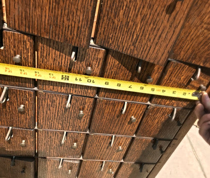 RARE 1940s VINTAGE OAK 88 CUBICLE MAILBOX 53Hx45Wx36D WineCabinet wBASE FREESHIP
