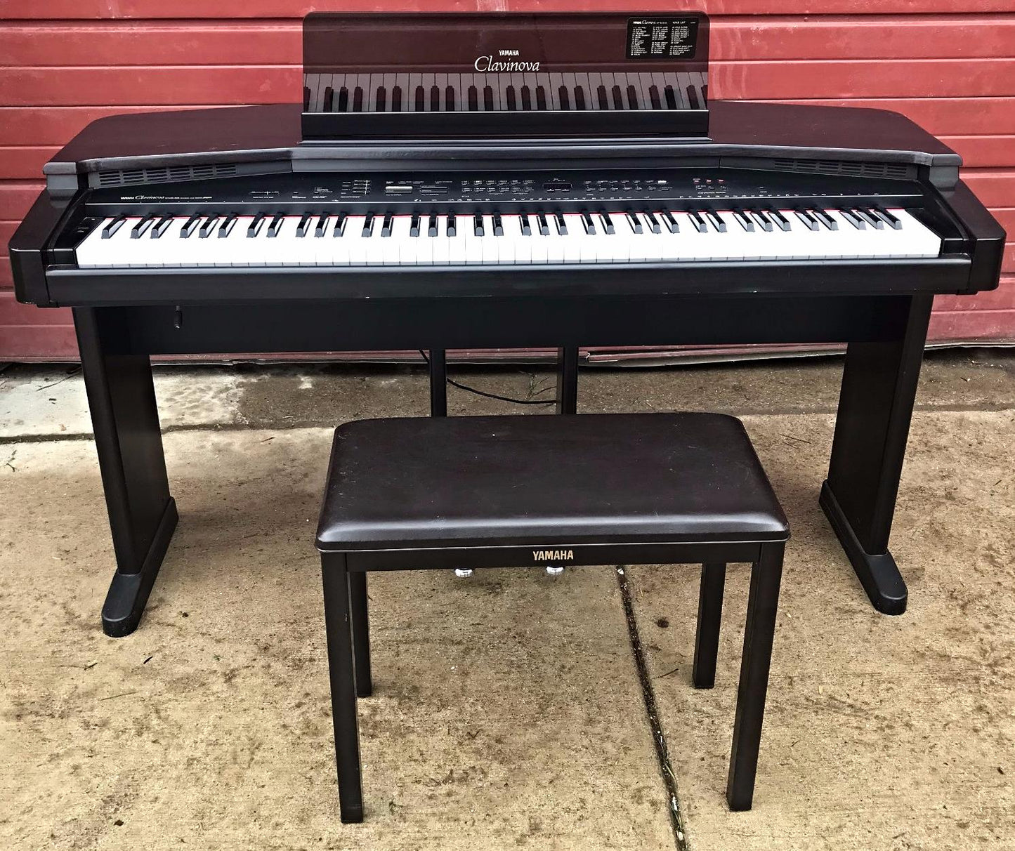 YAMAHA CLAVINOVA CVP-35 DIGITAL PIANO ORIGINAL BENCH FREE SHIPPING WATCH VIDEO