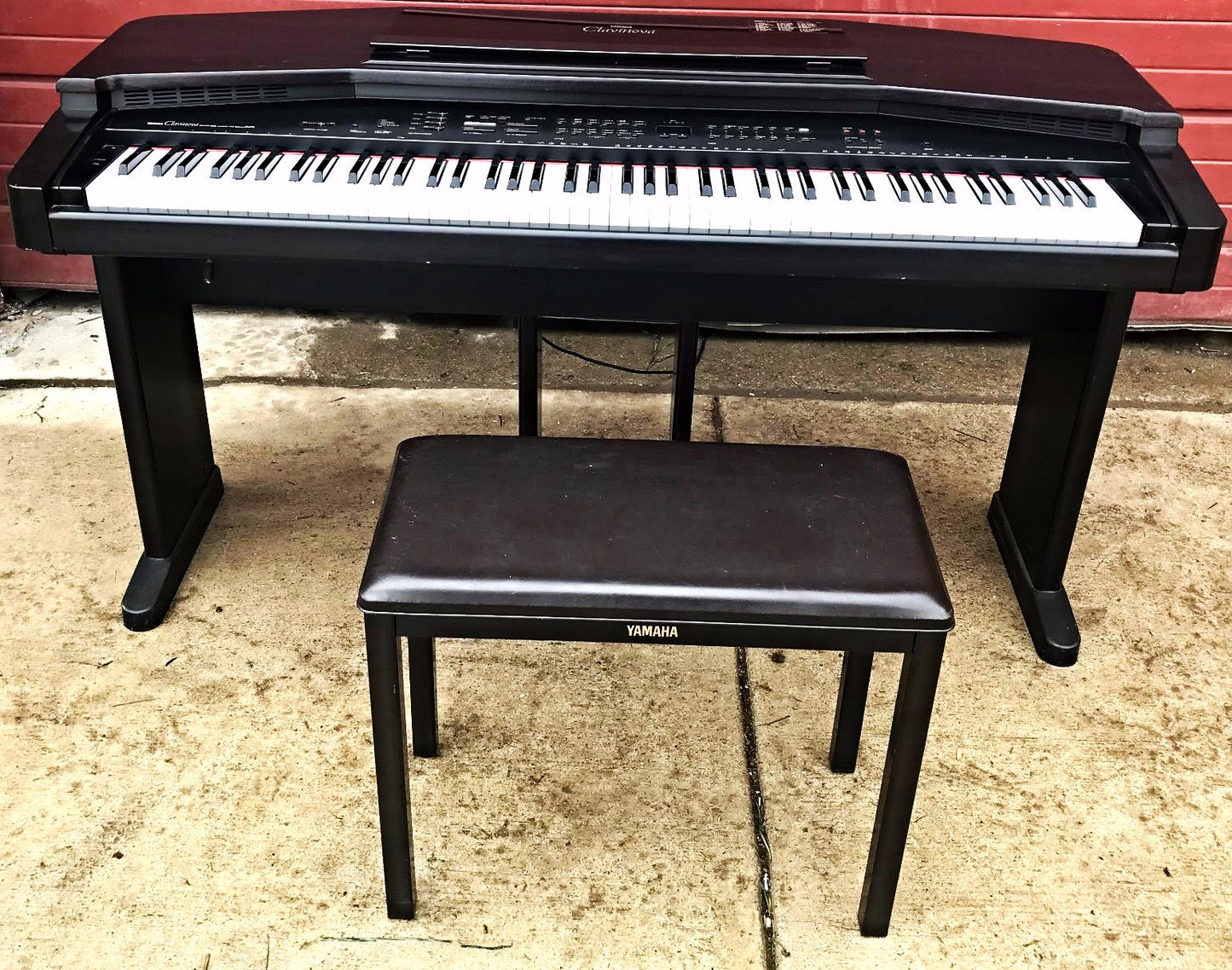 YAMAHA CLAVINOVA CVP-35 DIGITAL PIANO ORIGINAL BENCH FREE SHIPPING WATCH VIDEO