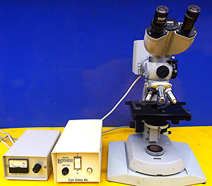 ZEISS FLUORESCENT FLUORESCENCE INSPECTION MICROSCOPE 3 OBJECTIVES WORKSPERFECTLY