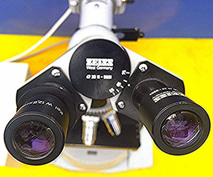 ZEISS FLUORESCENT FLUORESCENCE INSPECTION MICROSCOPE 3 OBJECTIVES WORKSPERFECTLY
