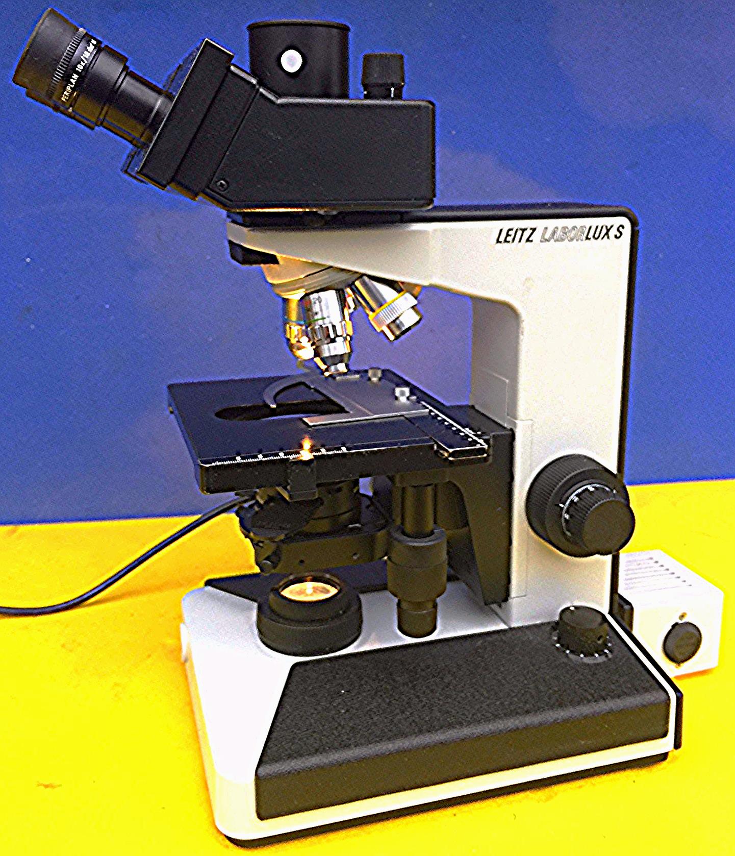 LEICA LEITZ LABORLUX S INSPECTION WILD BINOCULAR MICROSCOPE 5OBJECTIVES FREESHIP