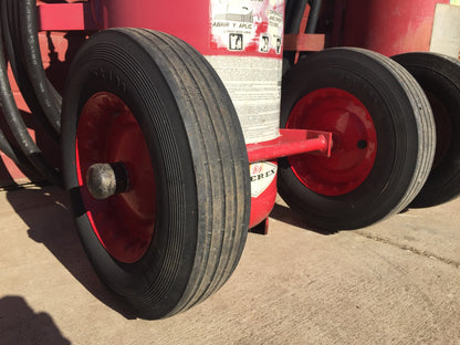 AMEREX MODEL450 NITROGEN CYLINDER ABC DRY CHEMICAL FIRE EXTINGUISHER ON WHEELS