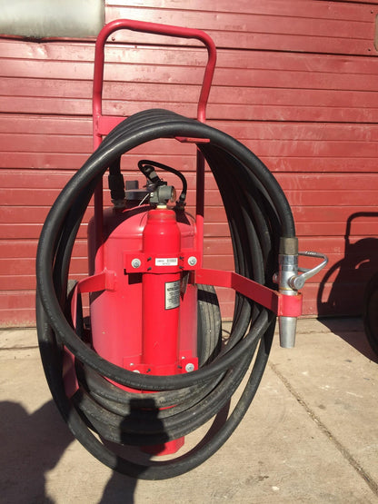 AMEREX MODEL450 NITROGEN CYLINDER ABC DRY CHEMICAL FIRE EXTINGUISHER ON WHEELS
