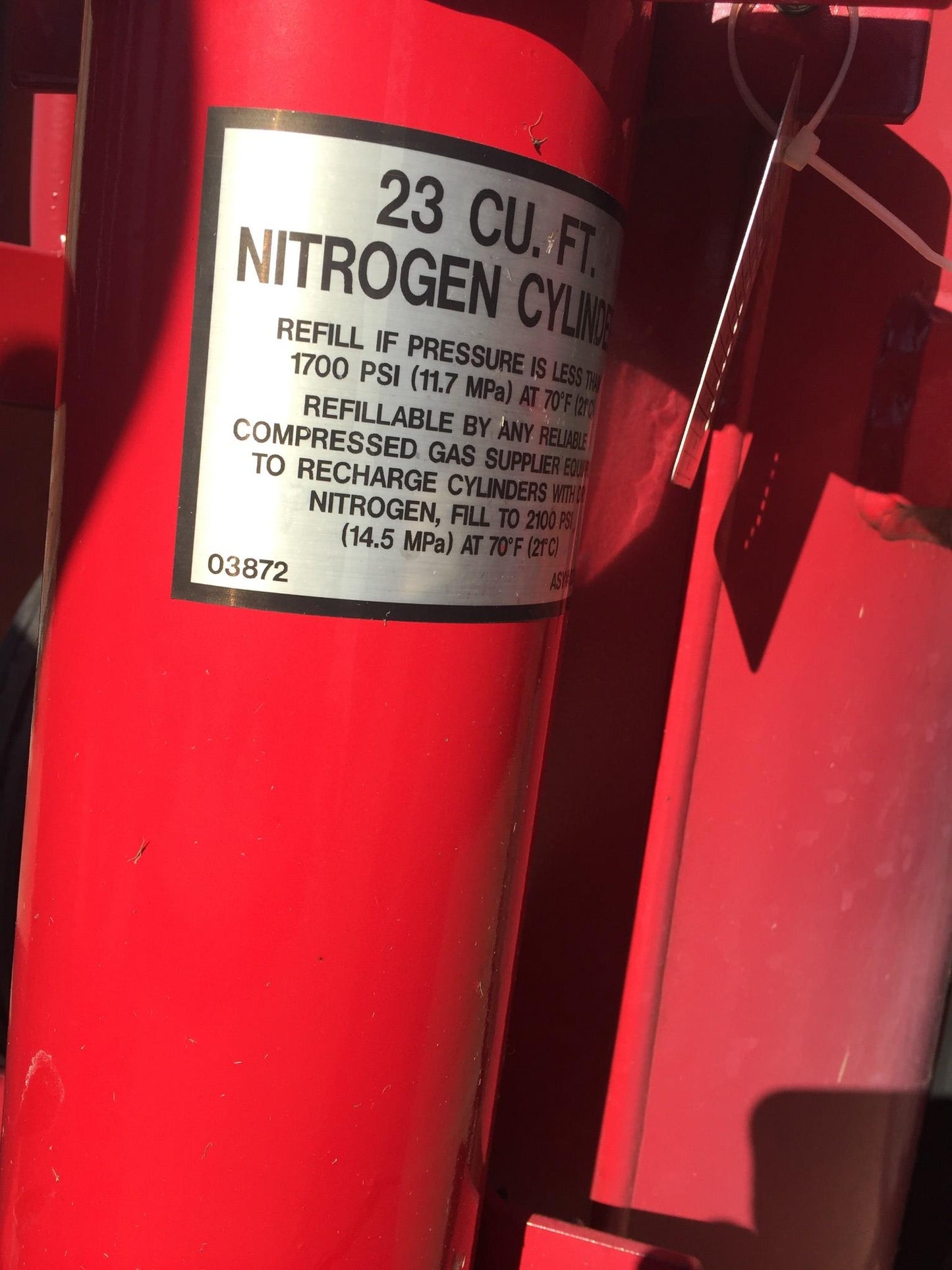 AMEREX MODEL450 NITROGEN CYLINDER ABC DRY CHEMICAL FIRE EXTINGUISHER ON WHEELS