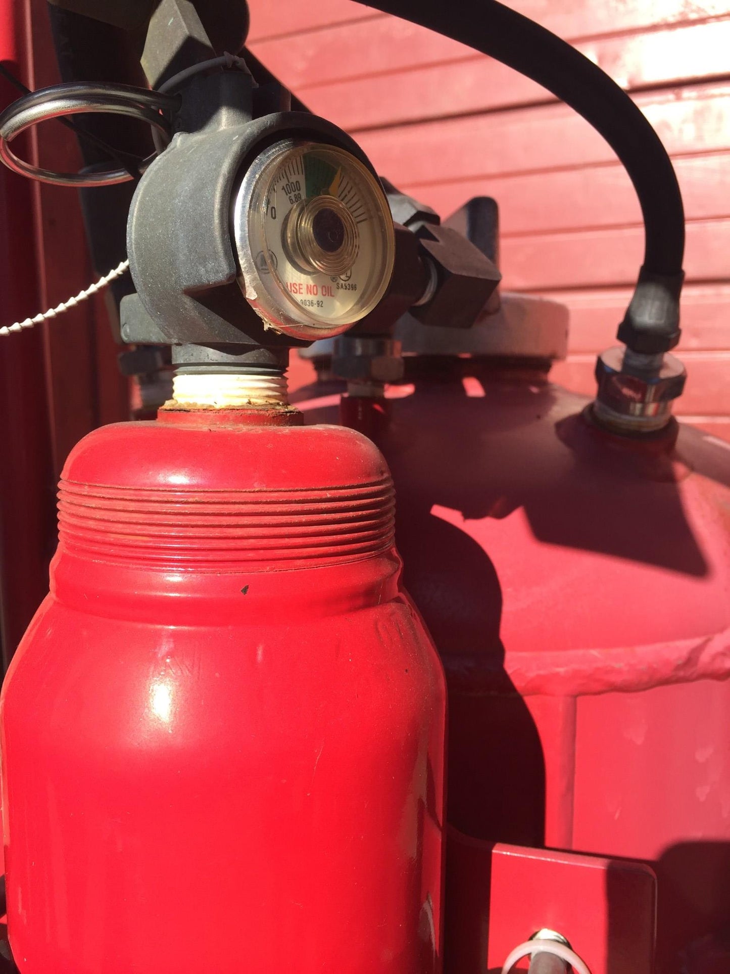 AMEREX MODEL450 NITROGEN CYLINDER ABC DRY CHEMICAL FIRE EXTINGUISHER ON WHEELS