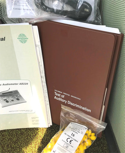 INTERACOUSTICS AT235 AUDIOMETER w/ PROBE & AD229 SOUND CHAMBER BOOTH WATCH VIDEO