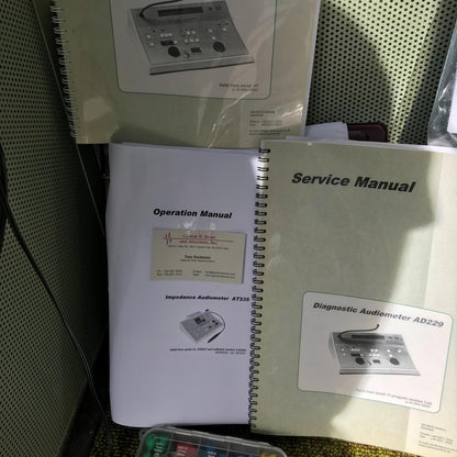 INTERACOUSTICS AT235 AUDIOMETER w/ PROBE & AD229 SOUND CHAMBER BOOTH WATCH VIDEO