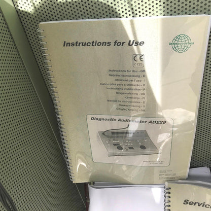 INTERACOUSTICS AT235 AUDIOMETER w/ PROBE & AD229 SOUND CHAMBER BOOTH WATCH VIDEO