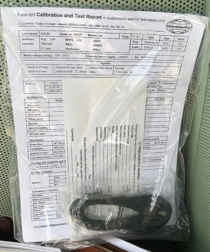 INTERACOUSTICS AT235 AUDIOMETER w/ PROBE & AD229 SOUND CHAMBER BOOTH WATCH VIDEO