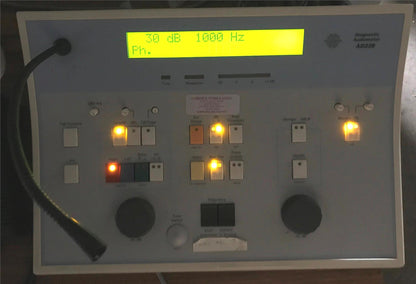 INTERACOUSTICS AT235 AUDIOMETER w/ PROBE & AD229 SOUND CHAMBER BOOTH WATCH VIDEO