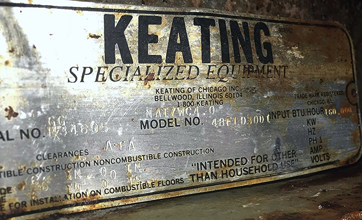 KEATING MIRACLEAN 48FLD30DC GAS GRILL GRIDDLE 48 x 30 & STAND FREE BUSINESS SHIP