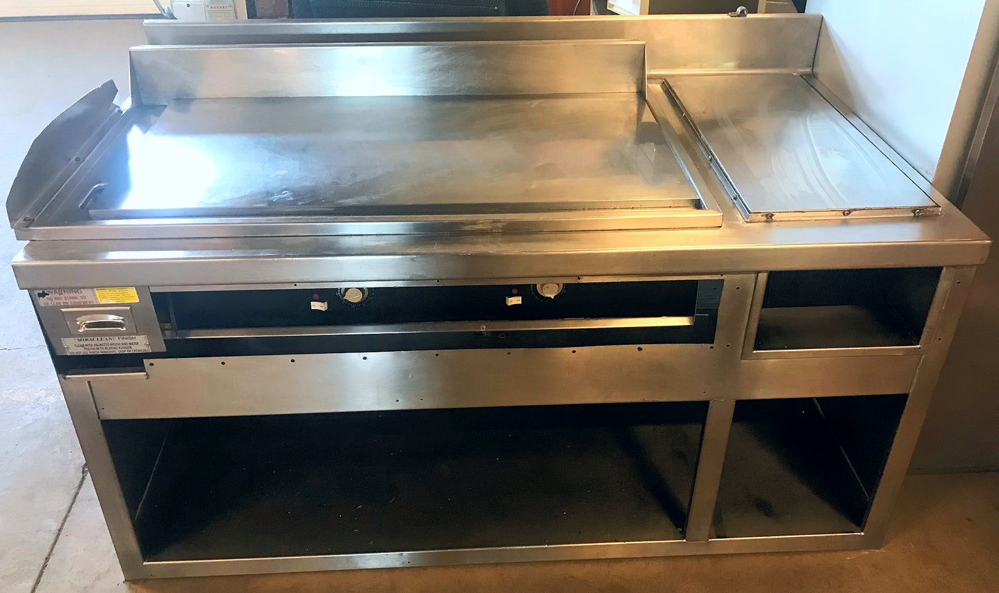 KEATING MIRACLEAN 48FLD30DC GAS GRILL GRIDDLE 48 x 30 & STAND FREE BUSINESS SHIP