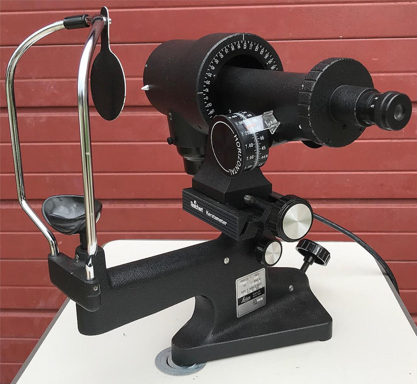 LEICA REICHERT 12990 DIOPTRIC KERATOMETER SLIT LAMP OPHTHALMOLOGY WATCH VIDEO