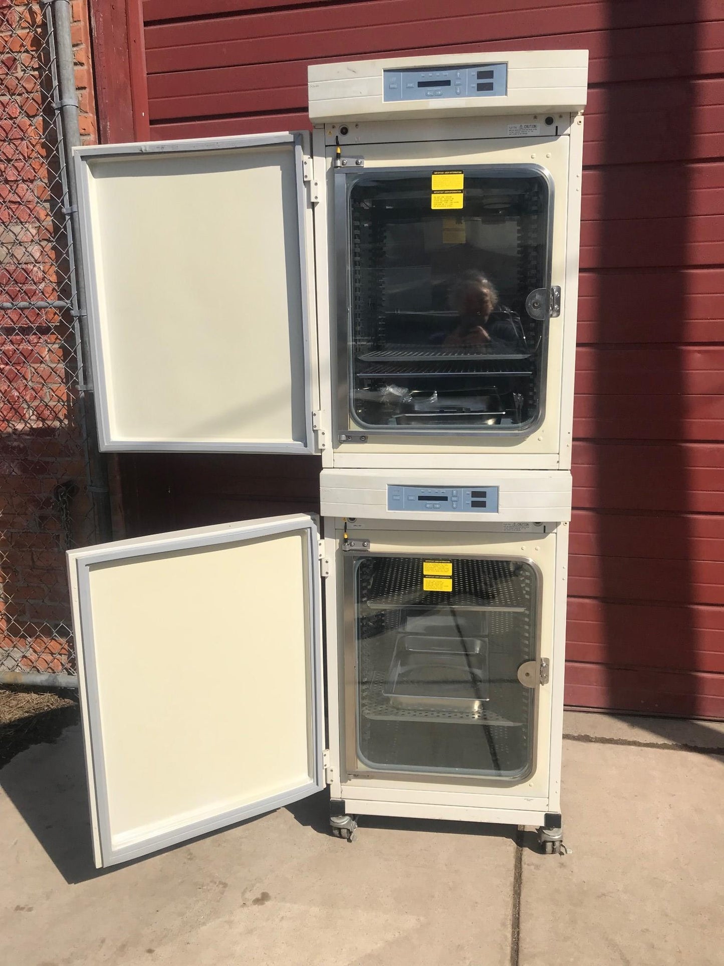 FORMA INCUBATOR Water Jacketed Double Stack Model 3110 CO2 PERFECT WATCH VIDEO