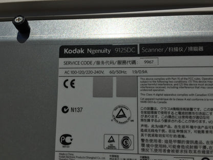 KODAK NGENUITY 9125DC DOCUMENT SCANNER WATCH VIDEO FREE SHIP