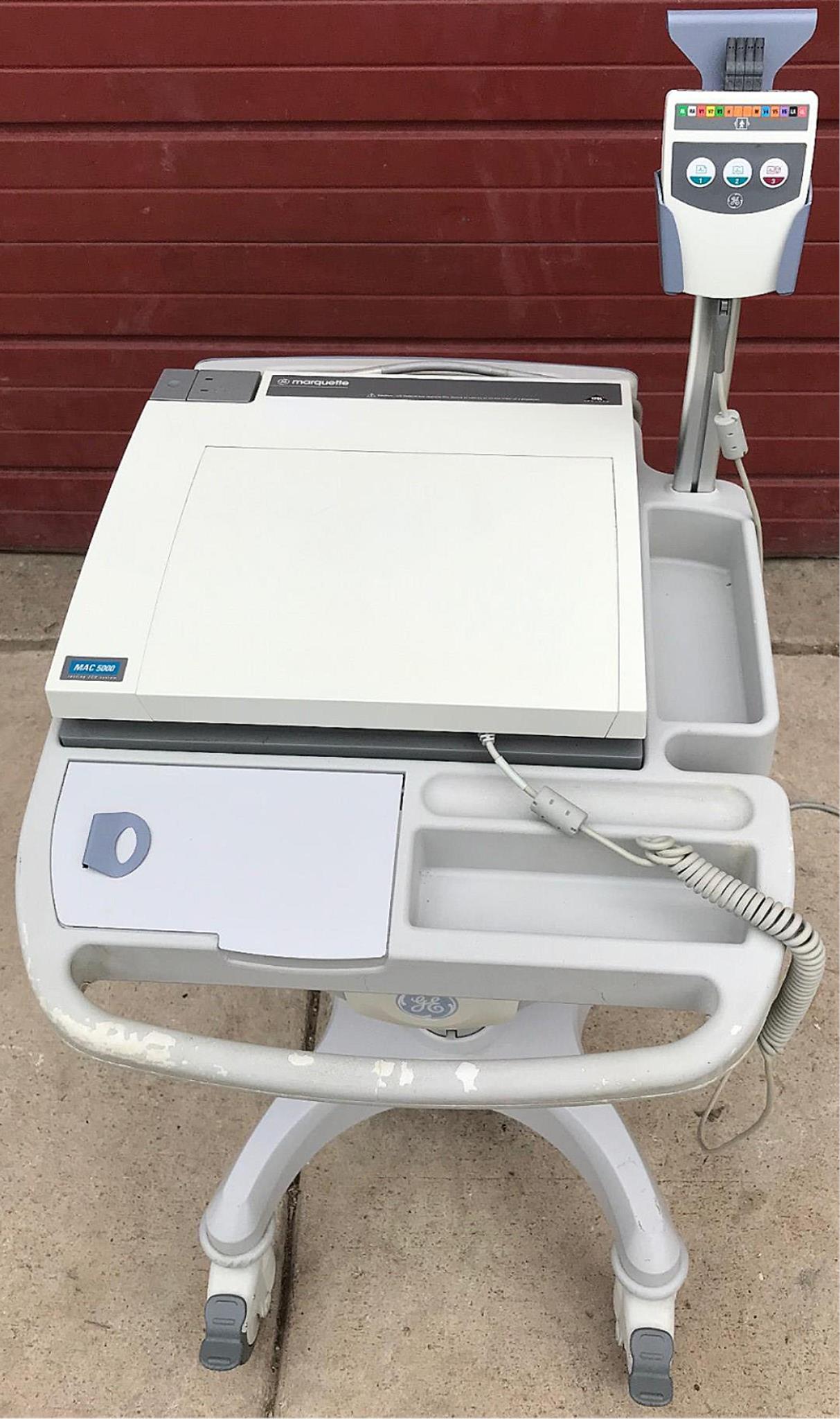 GE MARQUETTE MAC 5000 & ACQUISION MODULE & CART RESTING ECG EKG SYSTEM FREE SHIP