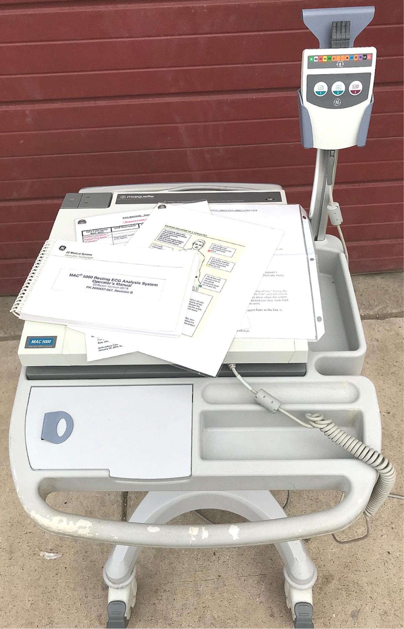 GE MARQUETTE MAC 5000 & ACQUISION MODULE & CART RESTING ECG EKG SYSTEM FREE SHIP