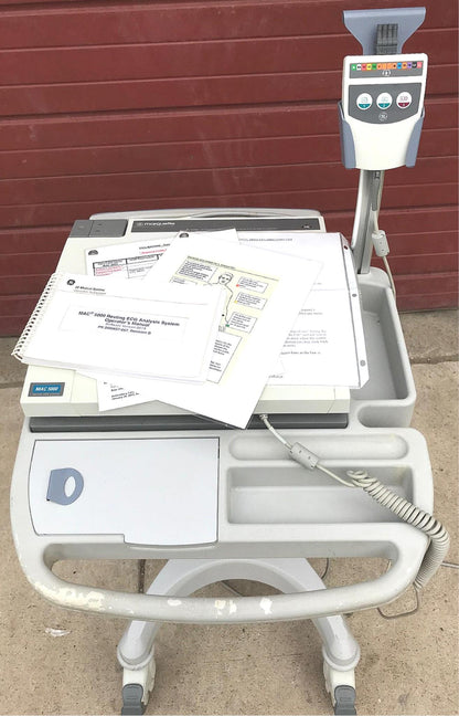 GE MARQUETTE MAC 5000 & ACQUISION MODULE & CART RESTING ECG EKG SYSTEM FREE SHIP