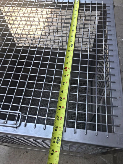 2 ACME VETERINARY PET CLINIC STAINLESS STEEL CAGE RACK WHEELS HUNT ANIMAL TURKEY