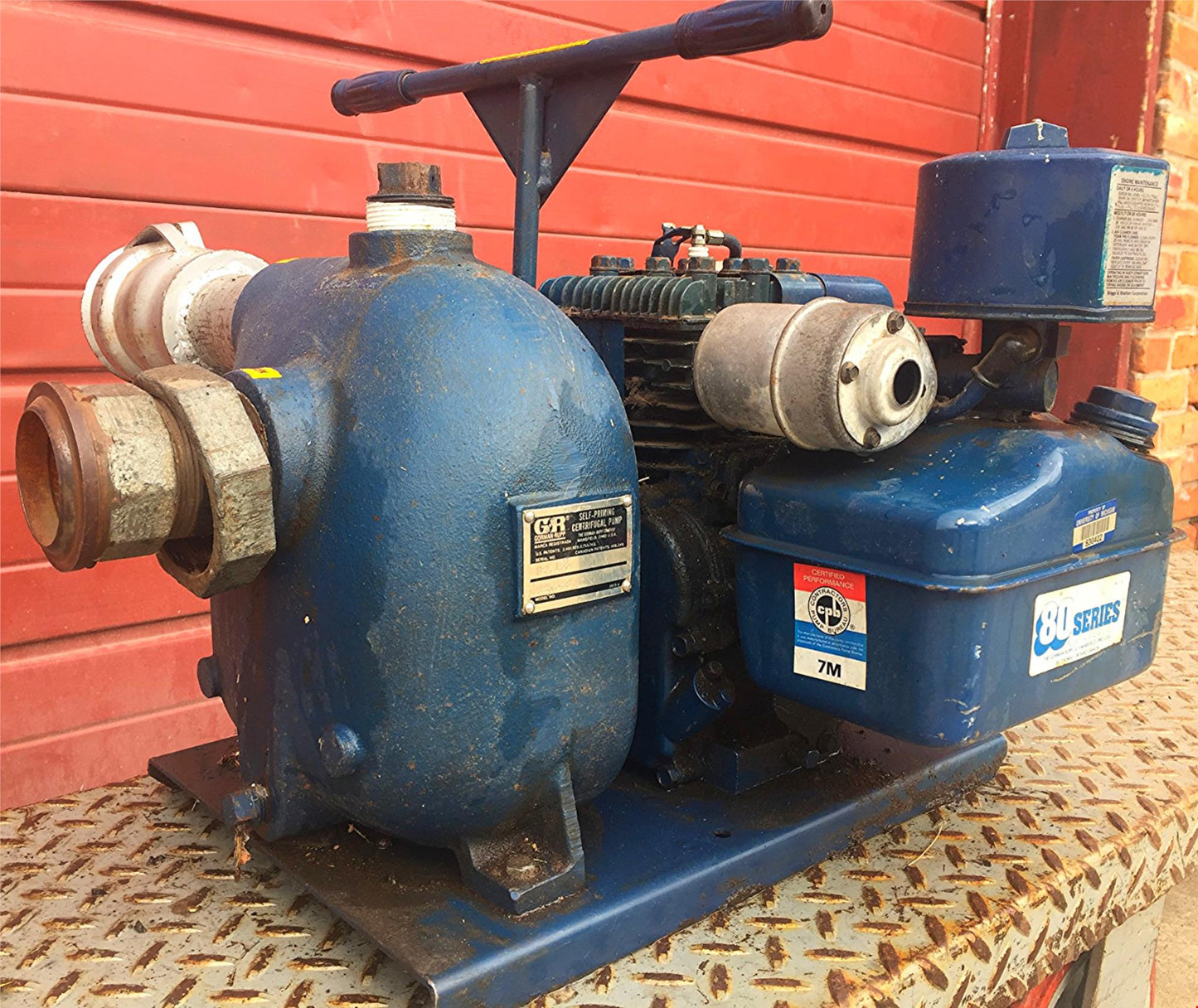 GR GORMAN RUPP 82K38 SELF-PRIMING CENTRIFUGAL PUMP BRIGGS STRATTON ENGINE DRIVEN