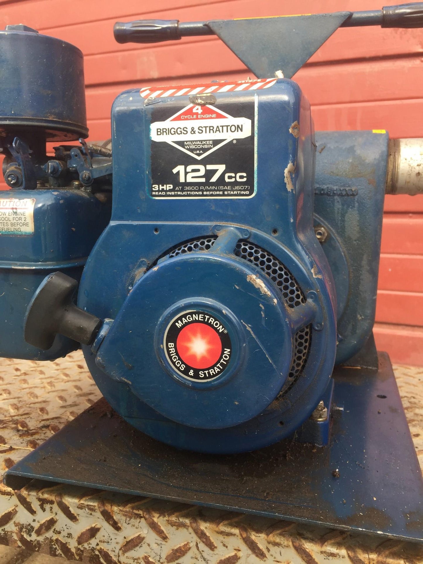 GR GORMAN RUPP 82K38 SELF-PRIMING CENTRIFUGAL PUMP BRIGGS STRATTON ENGINE DRIVEN