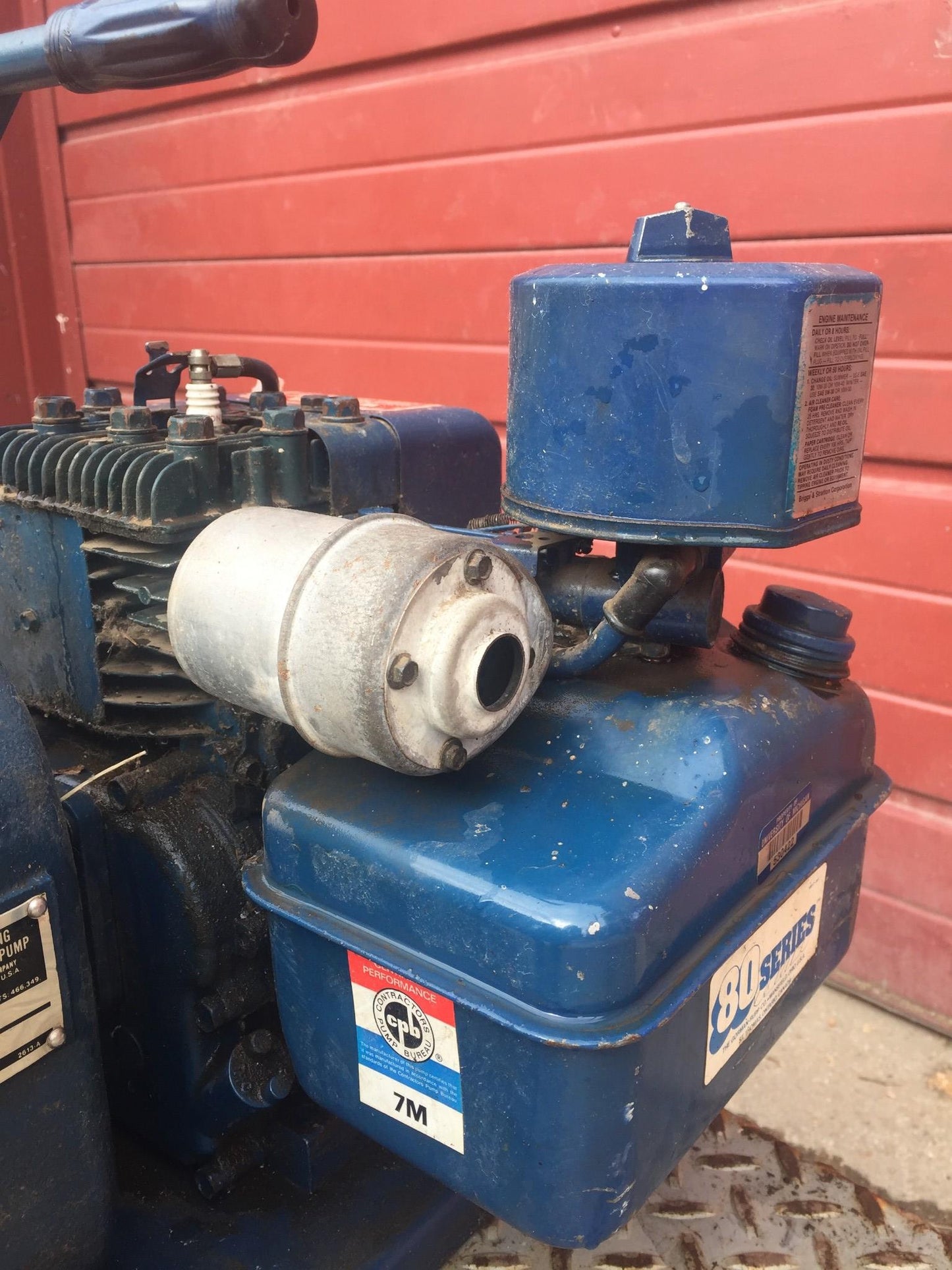 GR GORMAN RUPP 82K38 SELF-PRIMING CENTRIFUGAL PUMP BRIGGS STRATTON GAS ENGINE