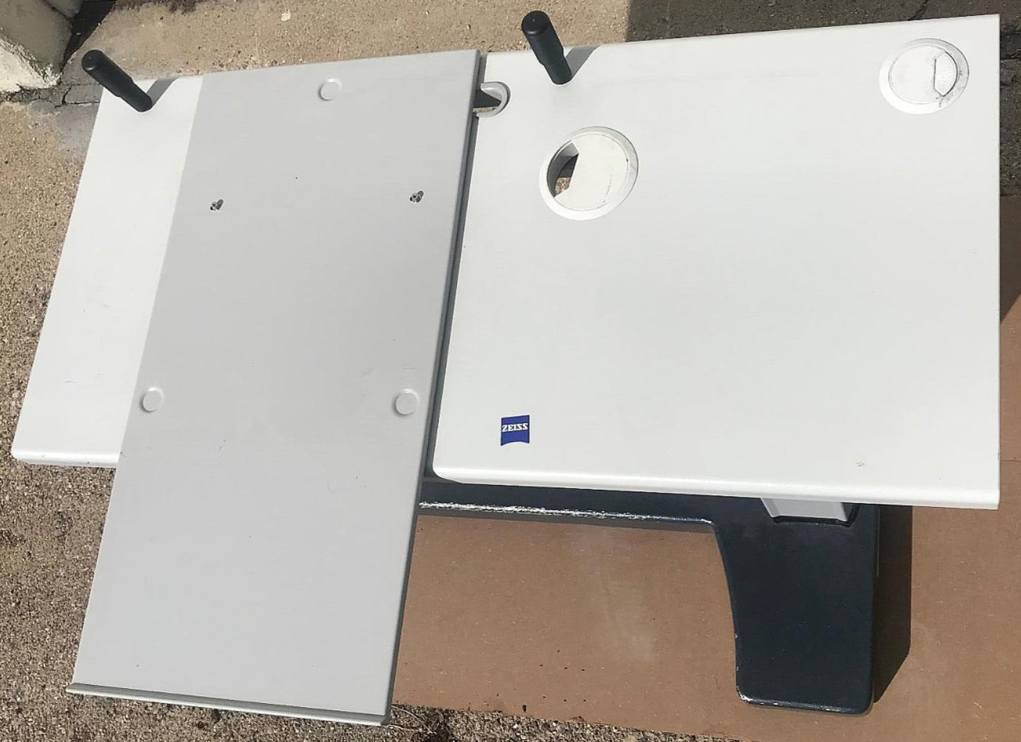 ORIGINAL ZEISS HI-LO ADJUSTABLE POWER TABLE FOR OPTICAL IOL A-SCAN WATCH VIDEO