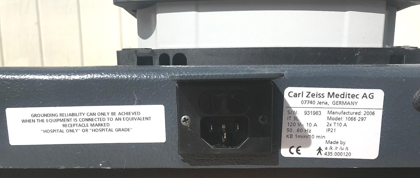 ORIGINAL ZEISS HI-LO ADJUSTABLE POWER TABLE FOR OPTICAL IOL A-SCAN WATCH VIDEO